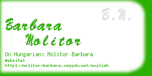 barbara molitor business card